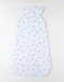 100 cm padded sleeping bag with dino print, off-white