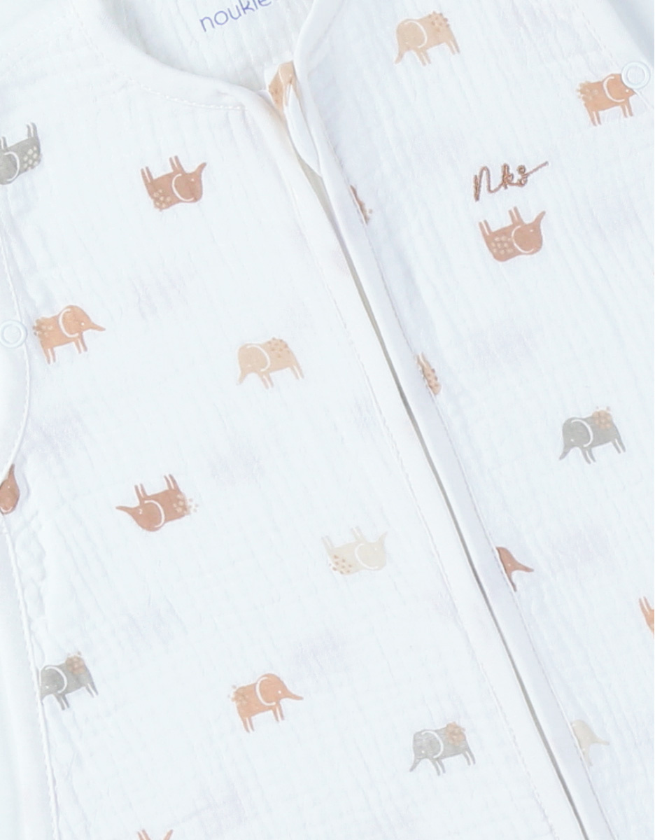 Sleeping bag 50 cm in muslin, white