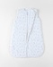 70 cm pointelle jersey sleeping bag with flowers print, off-white