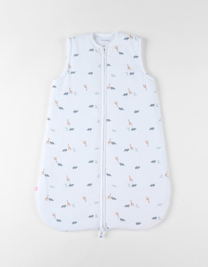 70 cm waffle jersey sleeping bag with dino print, off-white