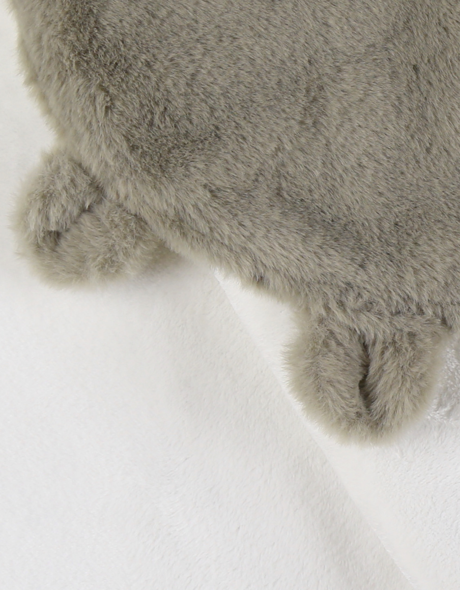 Khaki faux fur outing blanket 65x45 cm  

