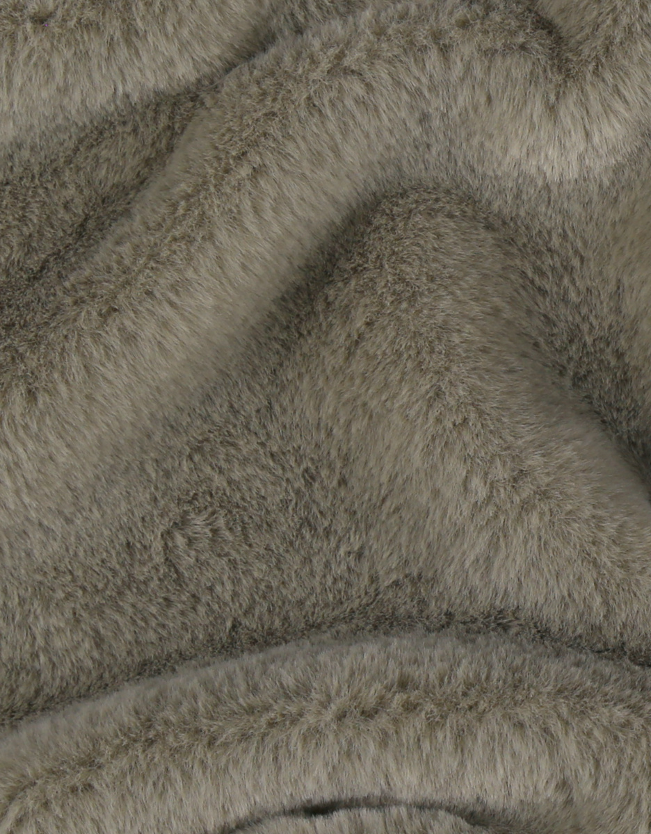 Khaki faux fur outing blanket 65x45 cm  

