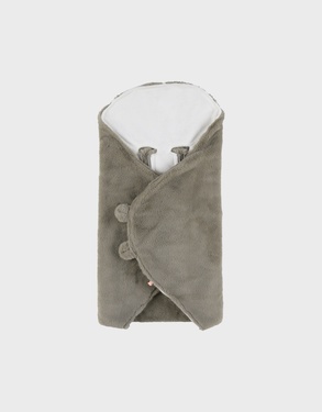 Khaki faux fur outing blanket 65x45 cm  

