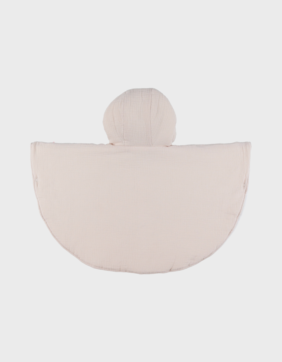 Poncho in bio-katoenen mousseline

