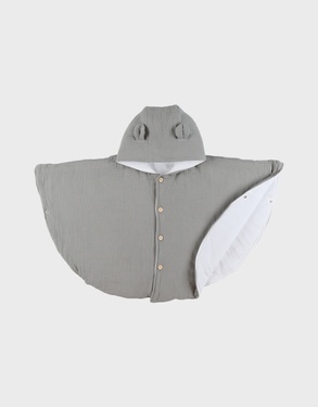 Poncho, mousseline de coton bio