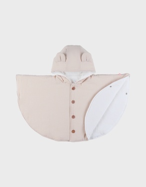Poncho in organic muslin
