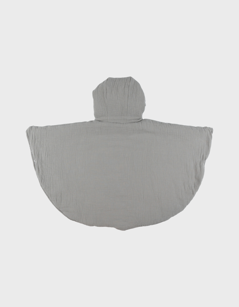 Poncho in organic muslin
