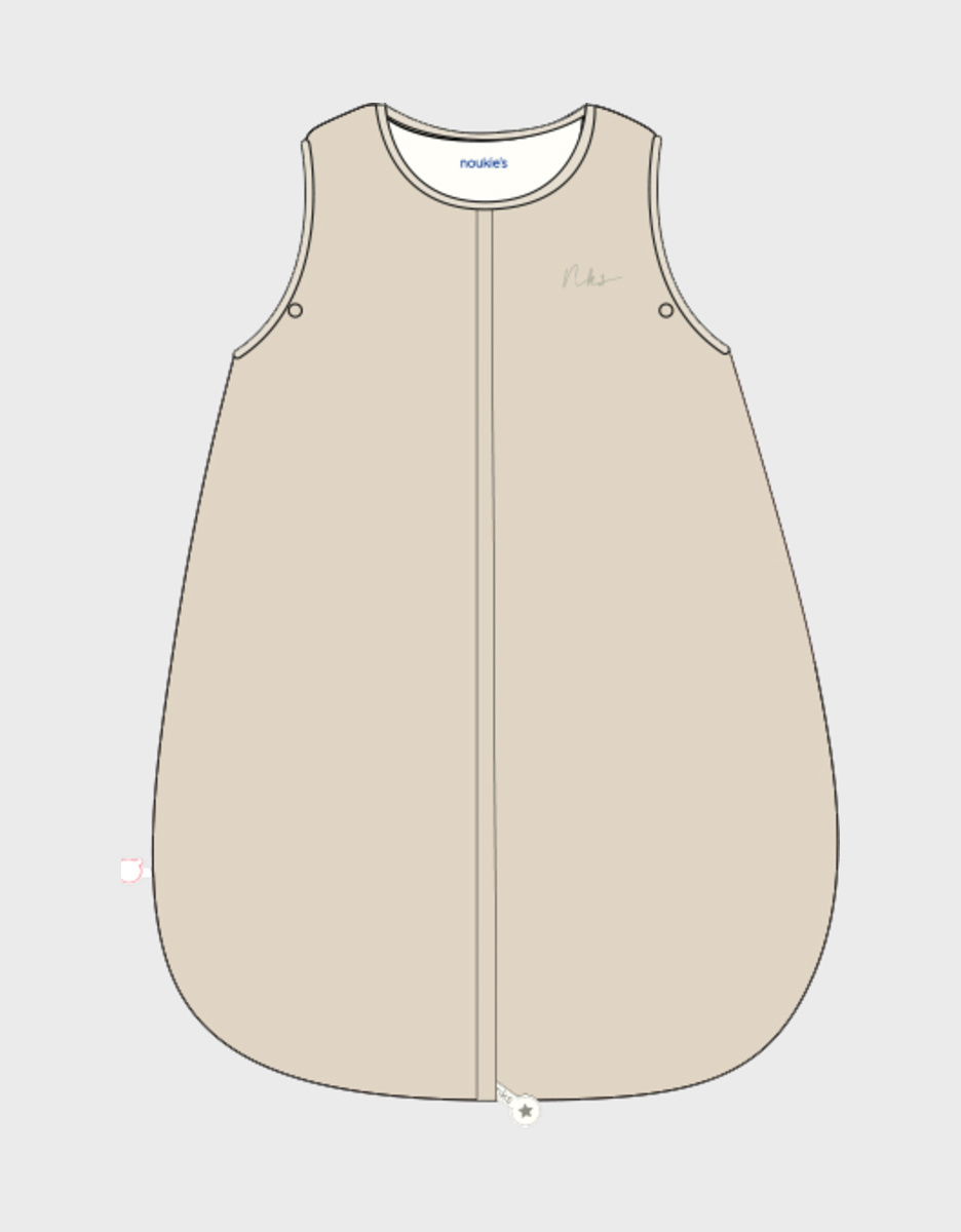 50cm quilted muslin sleeping bag with embroidery