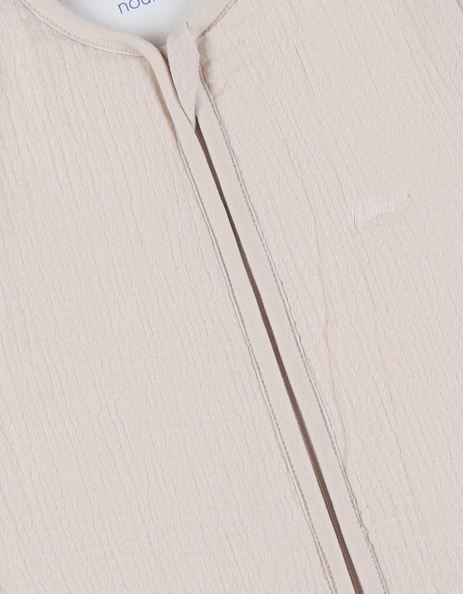 Sleeping bag 70 cm with detachable sleeves in organic cotton muslin
