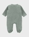 Groene babypyjama met olifantenborduursel in geribd fluweel
