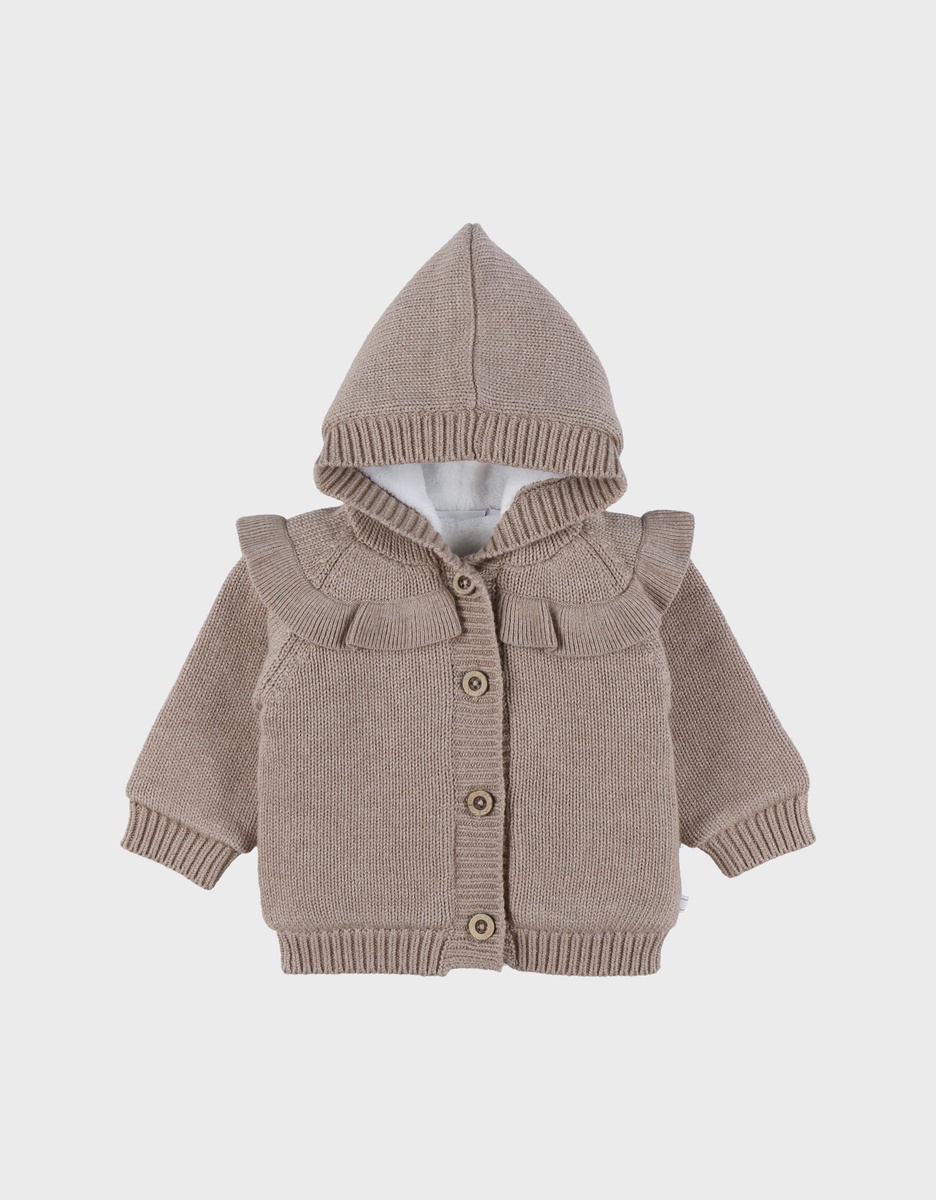Vestje uit tricot beige