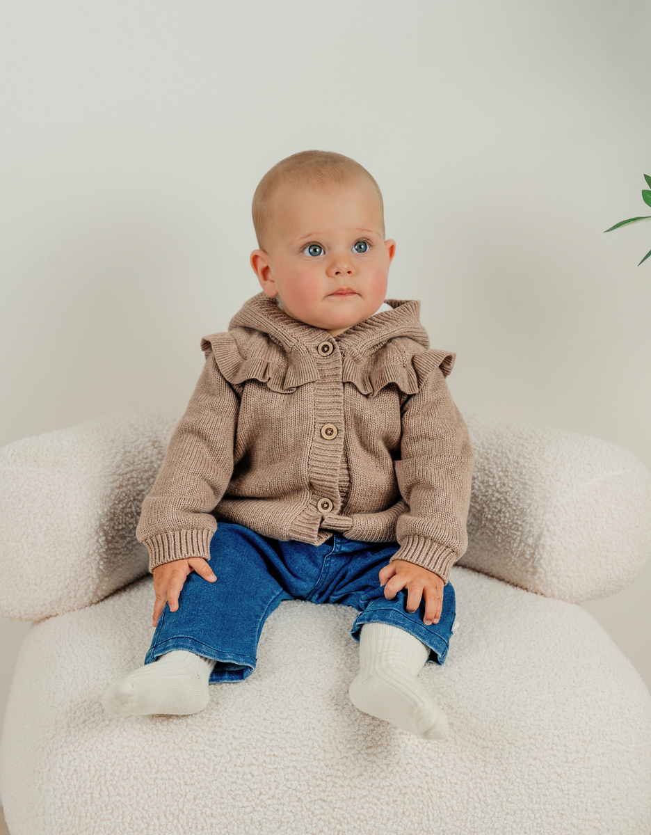 Vestje uit tricot beige