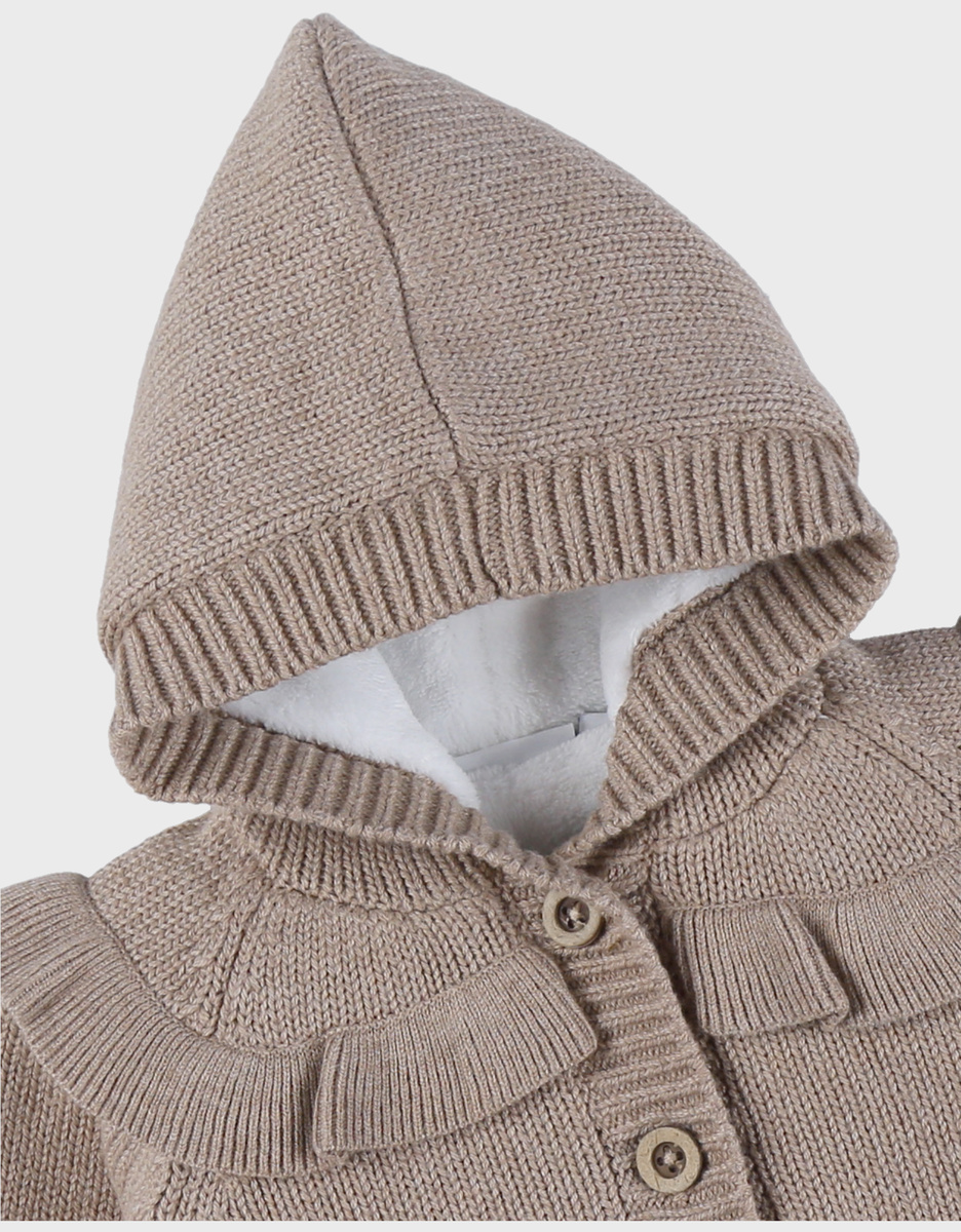 Vestje uit tricot beige