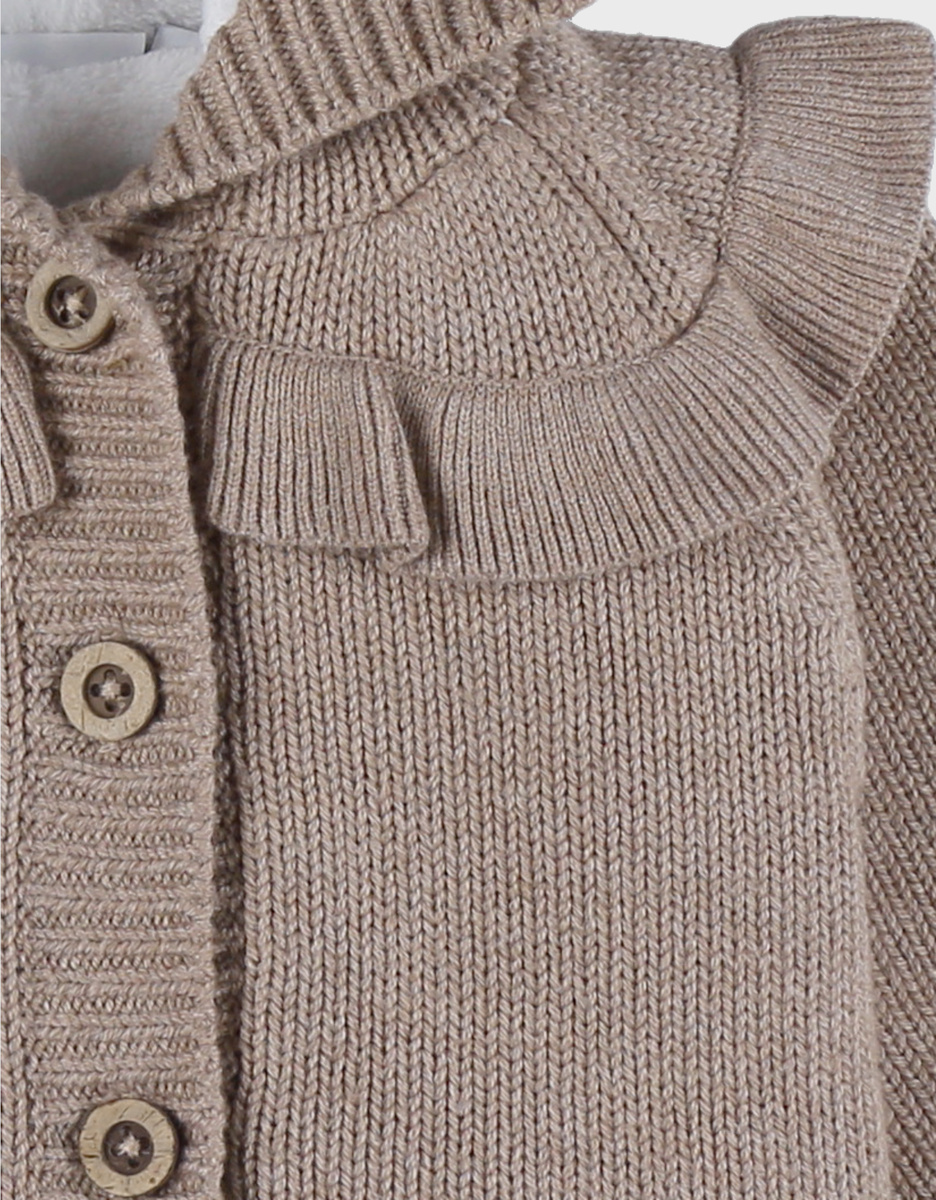 Vestje uit tricot beige
