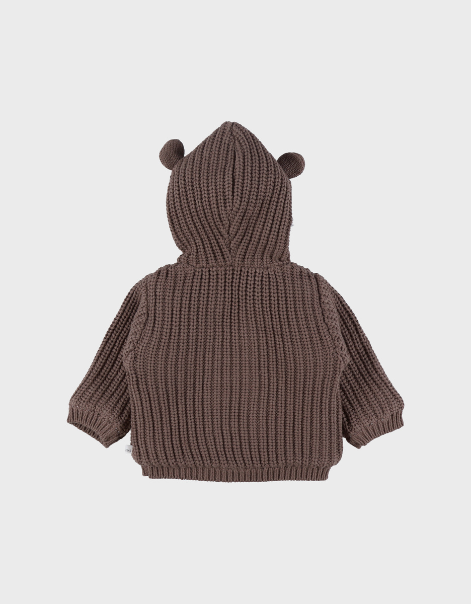 Vestje uit tricot bruin