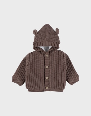 Vestje uit tricot bruin