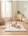 Reversible play/playpen mat 100×100 cm - Moon feathers
