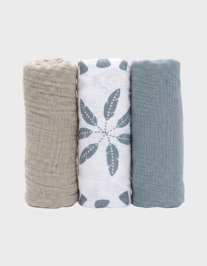 Set of 3 muslin cloths 70*70cm, organic cotton