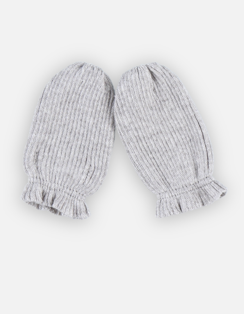 Anti-scratch mittens, light grey