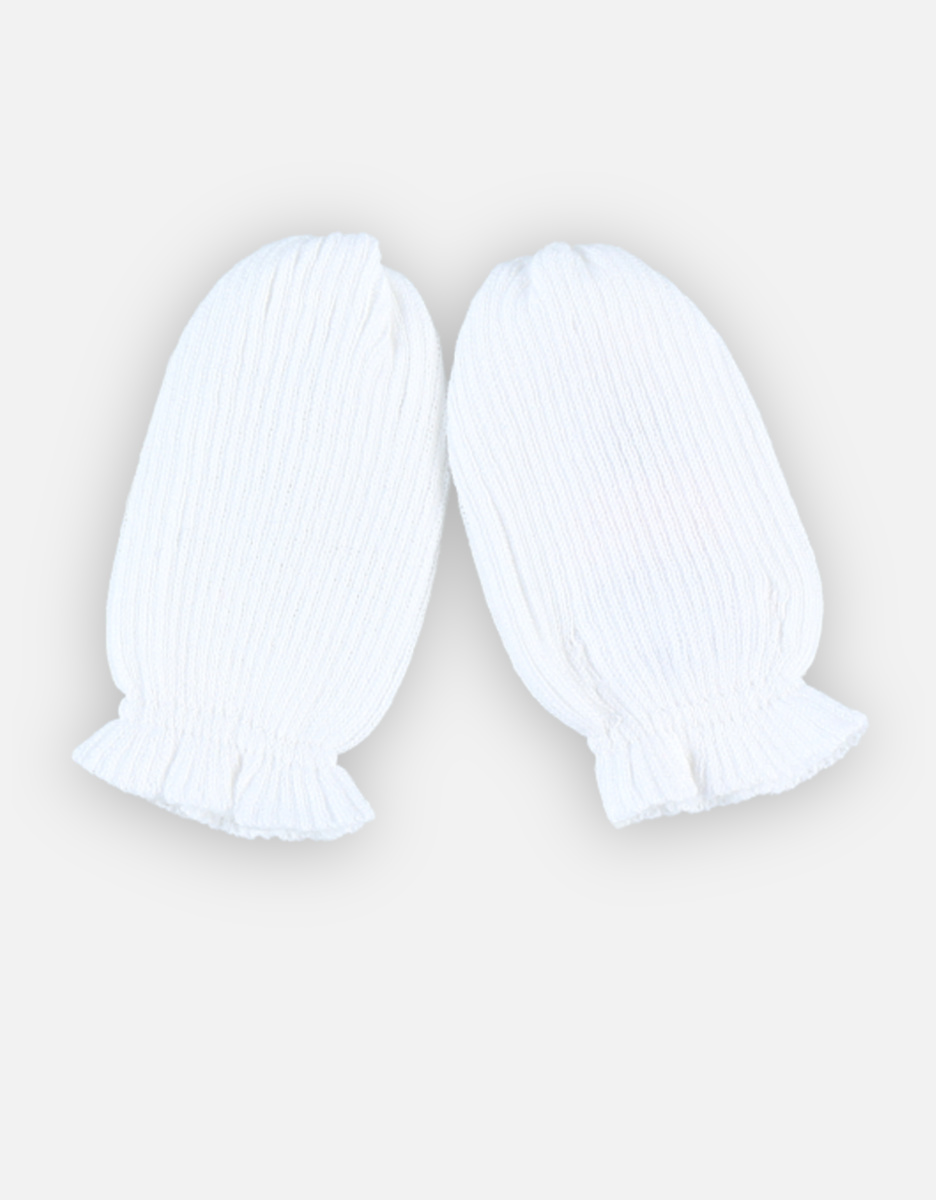 Anti-scratch mittens, white