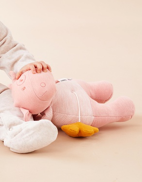 Peluche musicale rose Lola