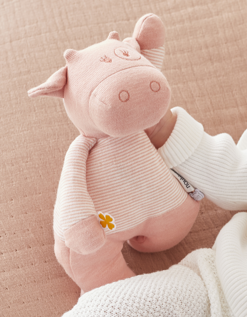 Peluche coton BIO 25cm Lola rose