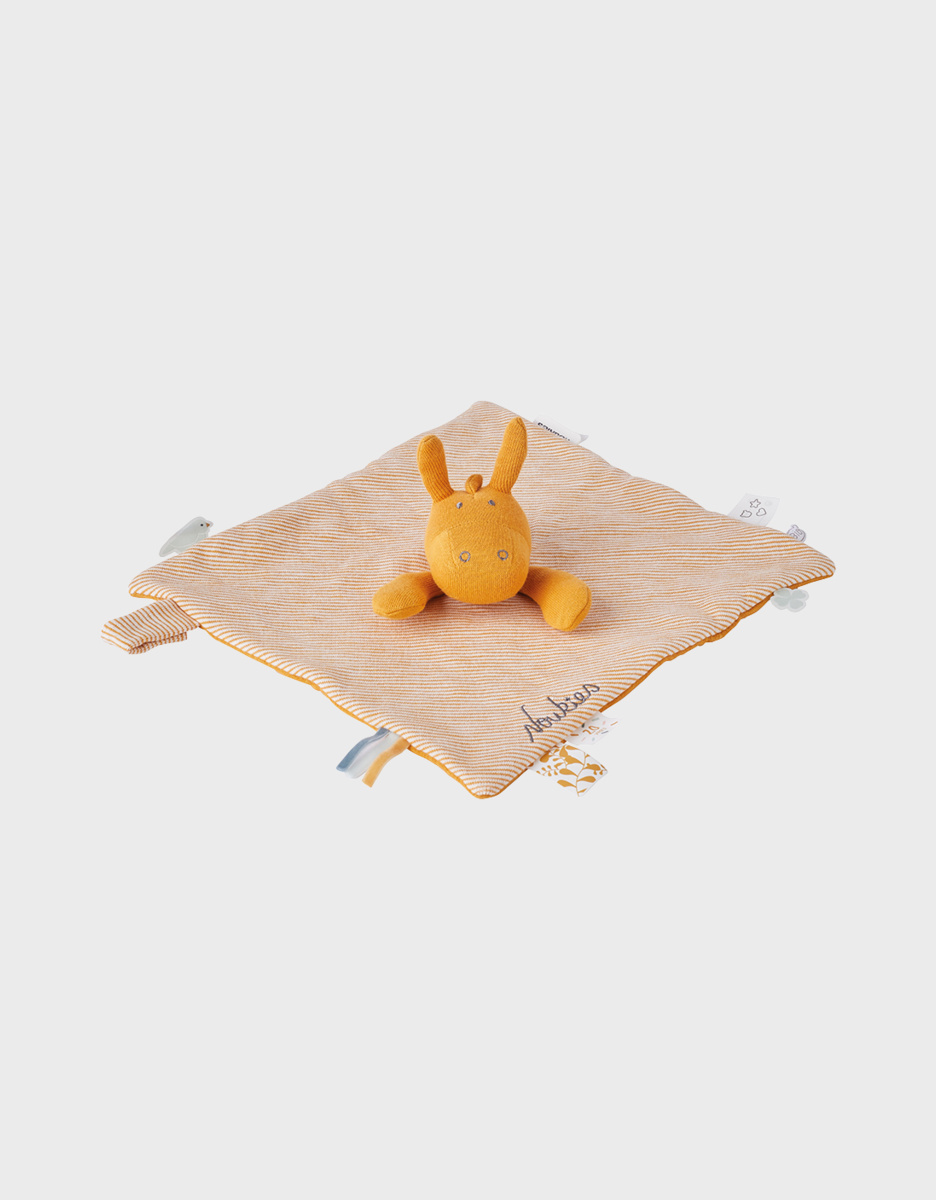 Doudou Paco en coton bio, ocre
