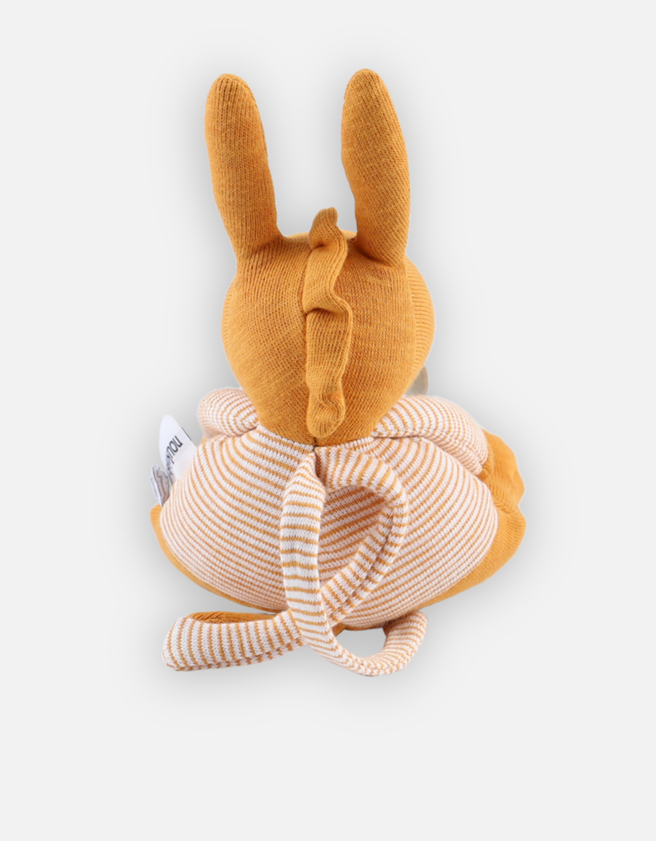Mini muzikale knuffel BIO Katoen Oker Paco
