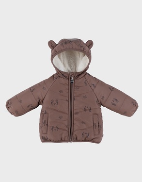 Bruin waterafstotend jasje in Groloudoux® en sherpa
