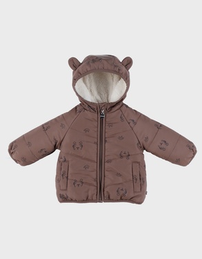 Bruin waterafstotend jasje in Groloudoux® en sherpa
