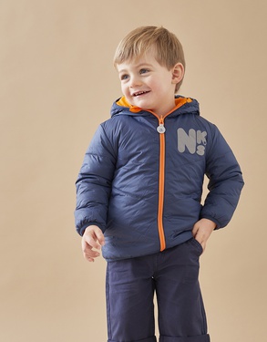 Veste reversible, orange/bleu marine