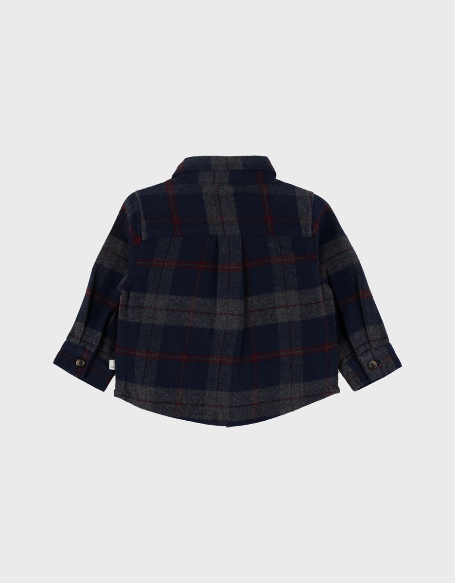 Blauw geruit overshirt
