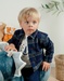 Blauw geruit overshirt
