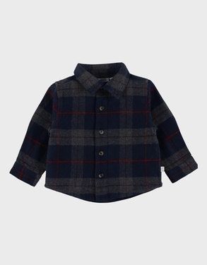Blue checked overshirt

