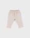 Pantalon fille velours côtelé motif nature rose