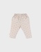 Pantalon fille velours côtelé motif nature rose