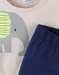 Jersey 2-delige olifanten pyjama, zand/indigo