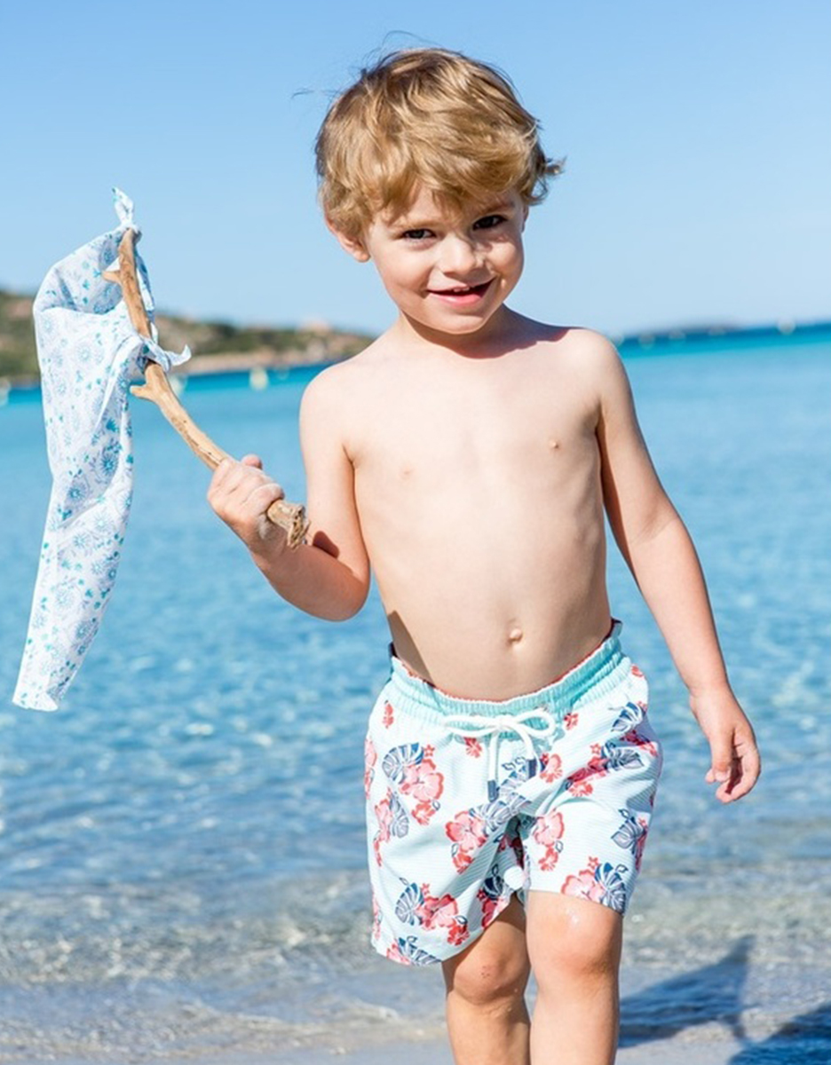 Daddy Zwemboxer Aqua Met Bloemen Peps Boy