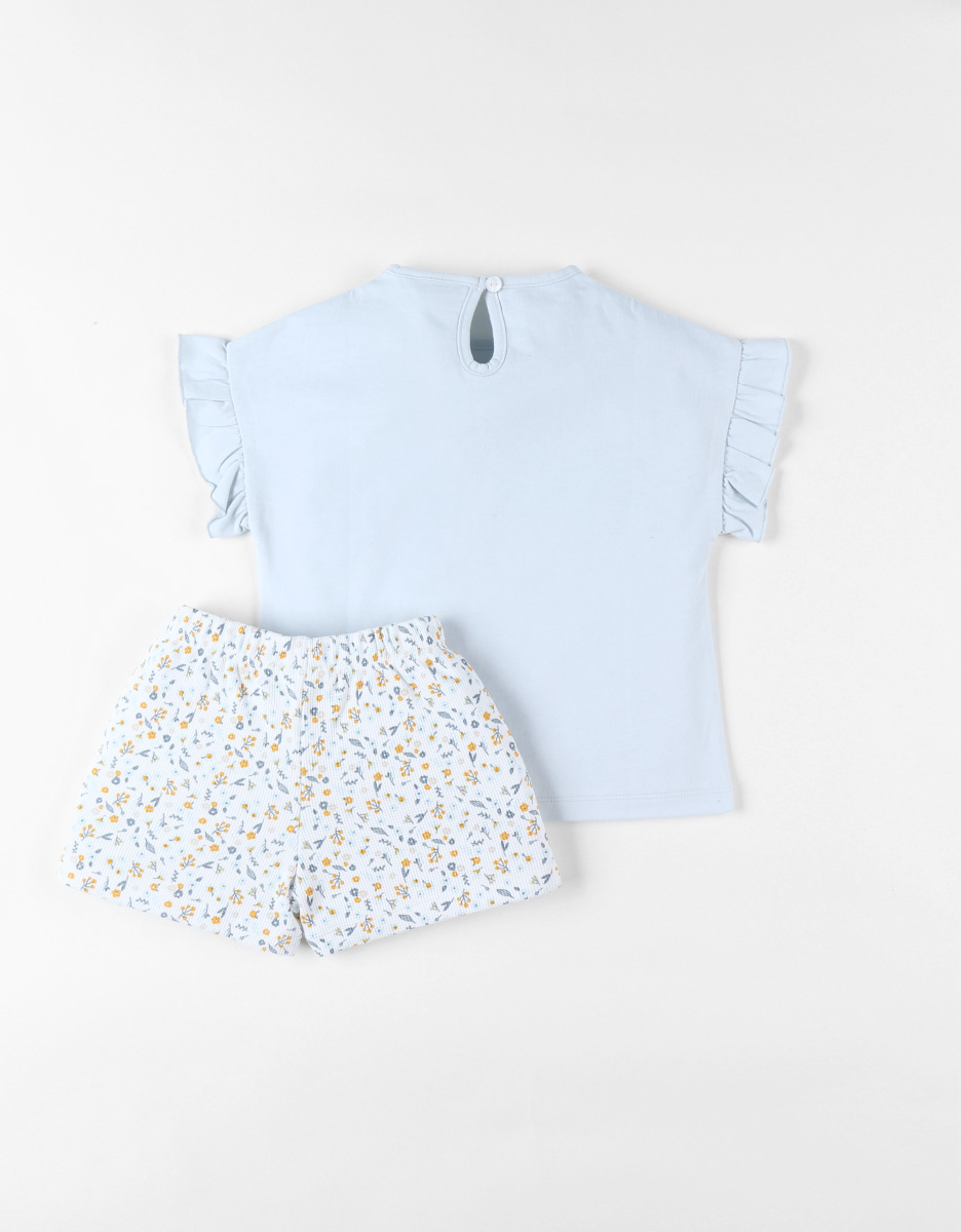 Jersey 2-piece unicorn pyjamas, off-white