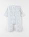 1-delige pyjama met bloemenprint uit wafeljersey, ecru