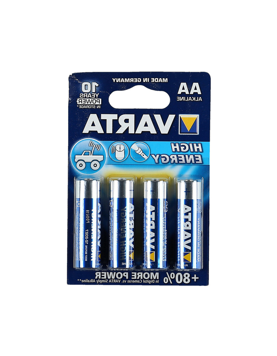 4 Alcaline batterijen AA 1,5 V - High Energy