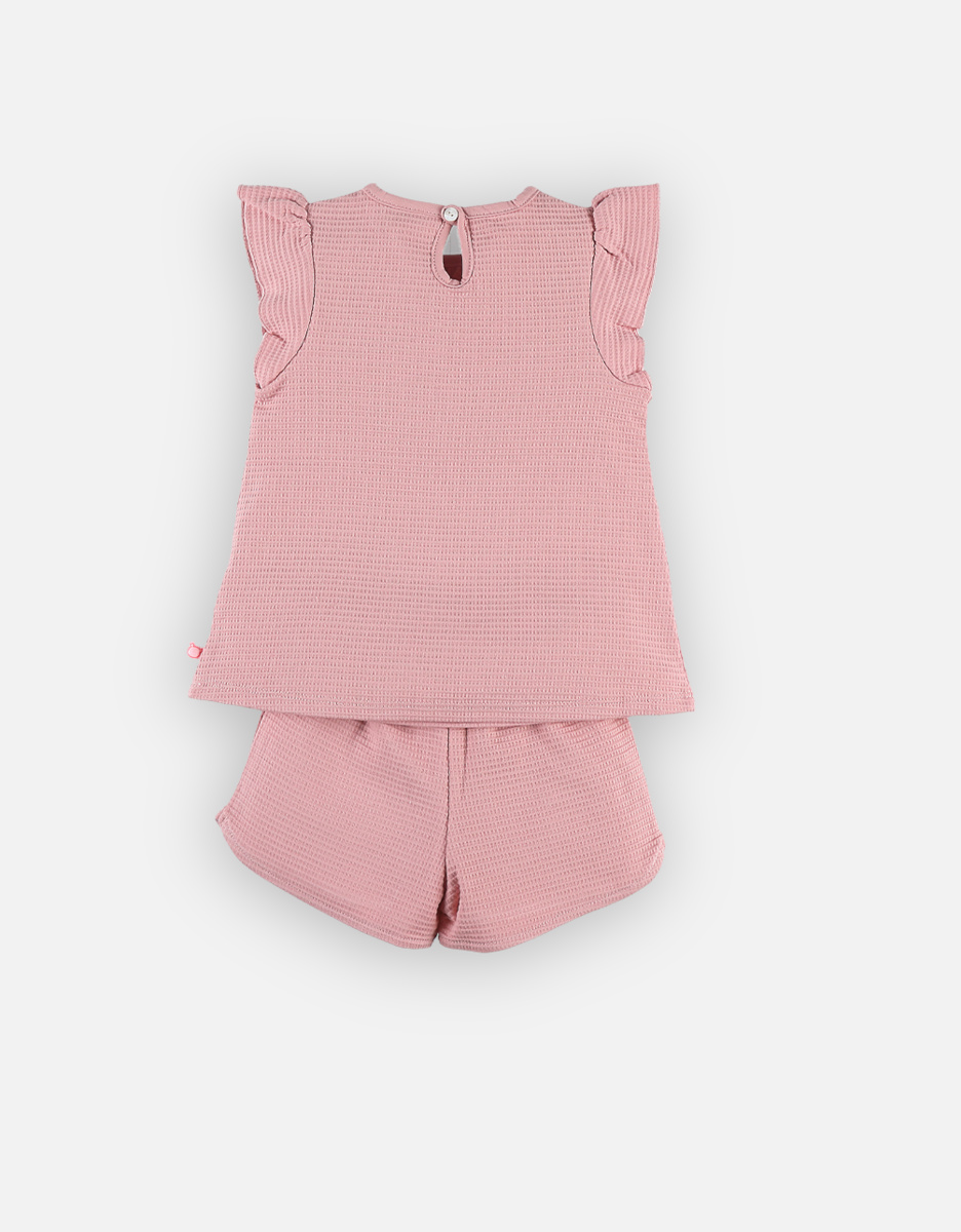 Candy pink 2-piece pyjama in organic jersey