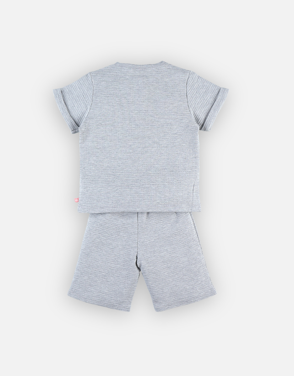 Grey 2-piece pyjama in organic jersey