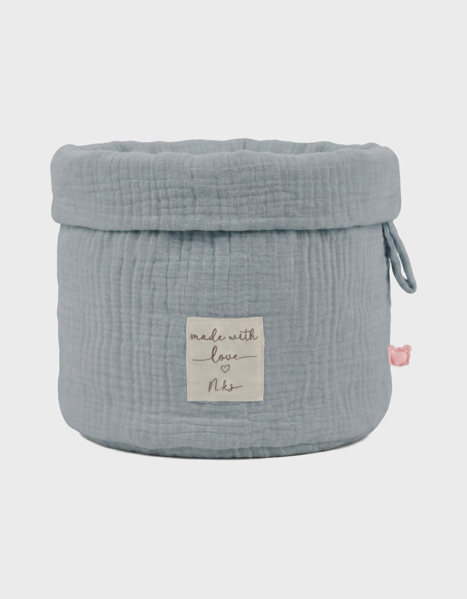 Portable storage basket, organic cotton