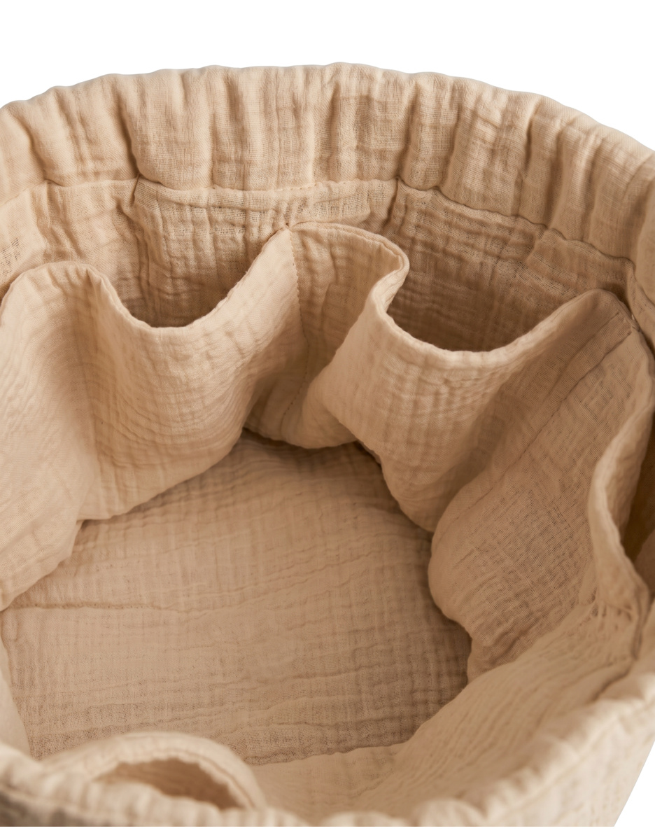 Portable storage basket, organic cotton