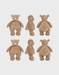Peluche ours beige Nouky 40 cm avec pochon cadeau