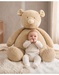 Peluche ours beige Nouky 80 cm avec pochon cadeau
