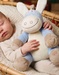 Peluche âne bleu Paco 25 cm avec pochon cadeau