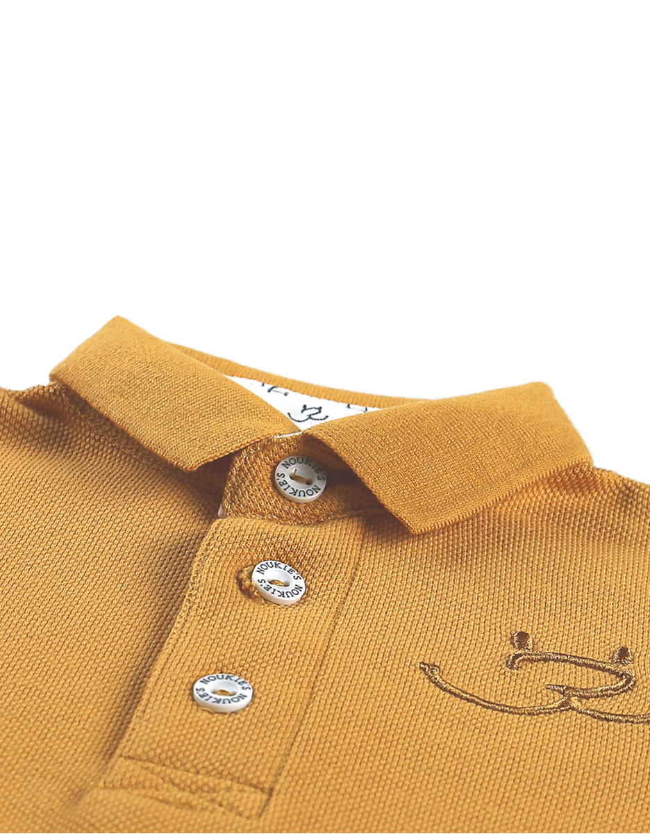 Short-sleeved polo, yellow