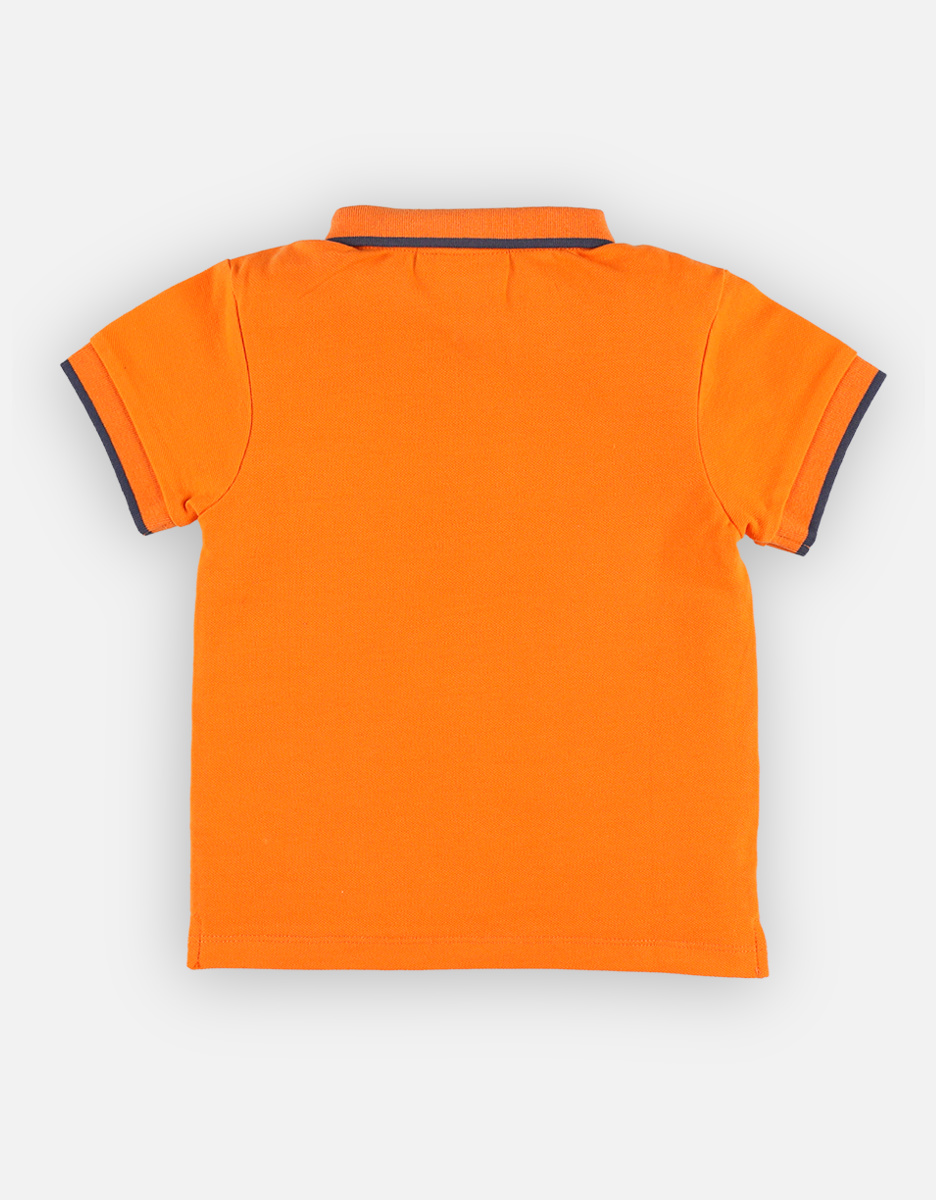 Polo en coton piqué, orange